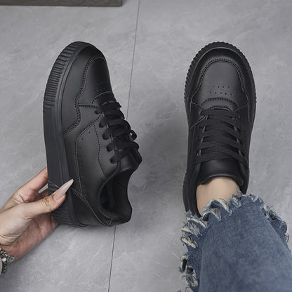 Women's White Low-Top Sneakers