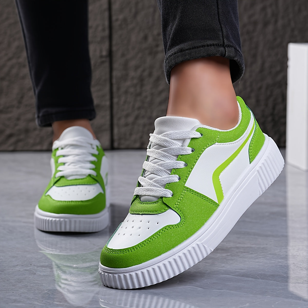 Women's White Low-Top Sneakers