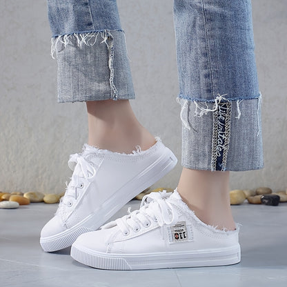 Women'S Classic White Canvas Sneakers