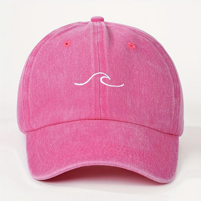 Unisex Embroidered Flame Baseball Cap