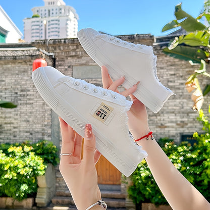 Women'S Classic White Canvas Sneakers