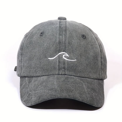 Unisex Embroidered Flame Baseball Cap