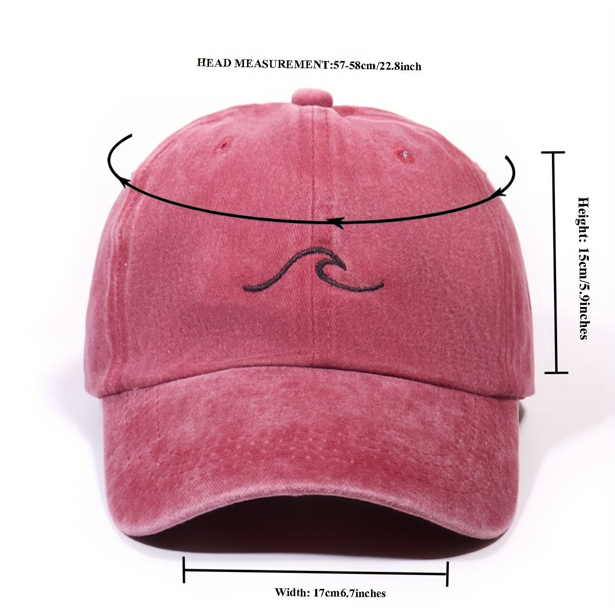 Unisex Embroidered Flame Baseball Cap